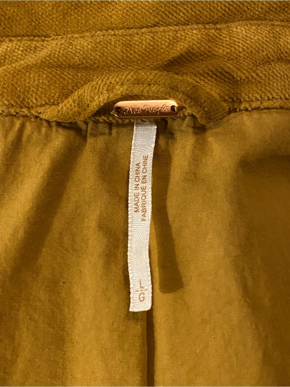 Free People Everlyn Corduroy Crop Jacket Large ‘Marygold’ ASO Santa Clarita Diet - Picture 10 of 13